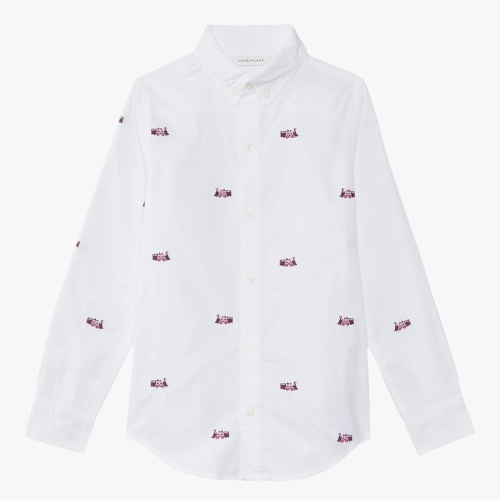 NWT- Train Oxford Shirt  by Janie and Jack